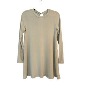 Honey Punch Popover Sweater L Open Back Cozy Academia Minimalist Contemporary